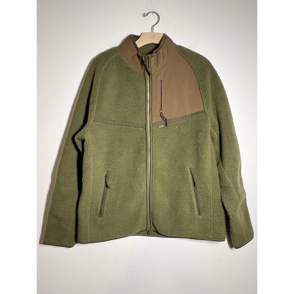 Howler Brothers Bros Men's EUC Olivetree Green Crozet Fleece Full Zip Jacket M - Picture 2 of 10